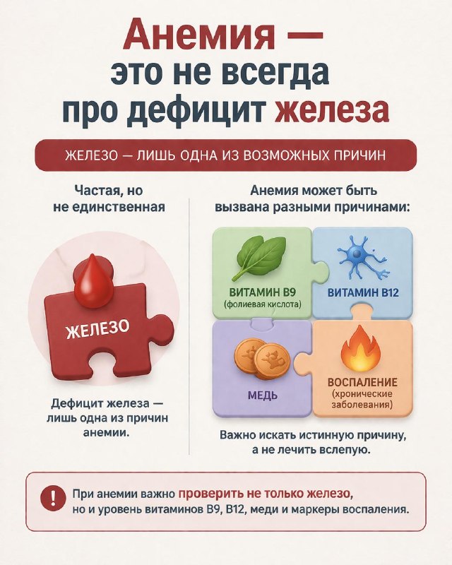 Анемия причины диагностика лечение: почему не всегда помогает железо