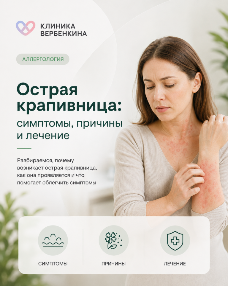 Острая крапивница: симптомы, причины и лечение