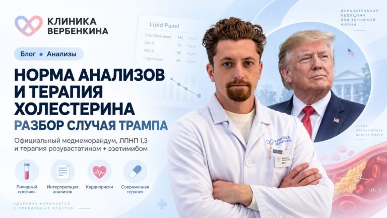 Норма анализов и терапия холестерина: разбор случая Трампа